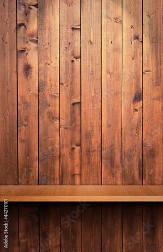 Wooden shelf