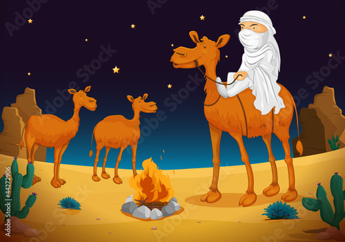 Arab and camel