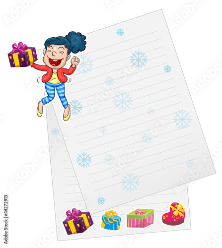 girl and paper