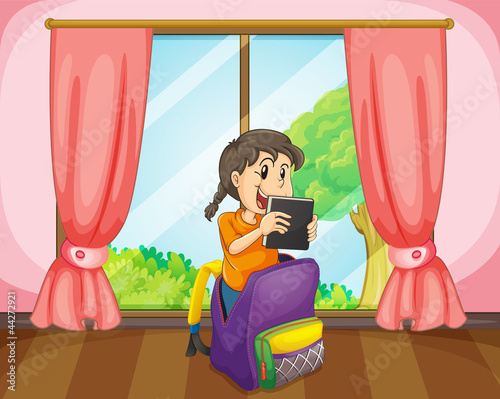 girl in a bag