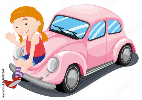 Girl and car