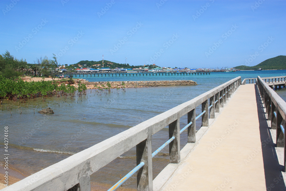 Bridge on beach