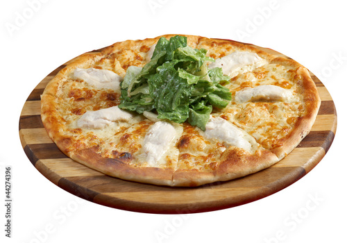 Pizza with meat chicken