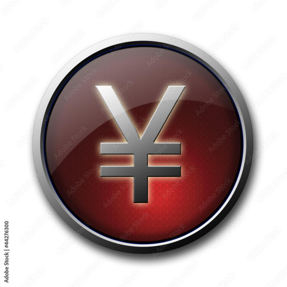 Fototapeta premium Chinese yuan icon isolated