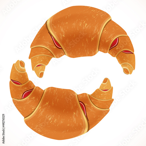 Tasty appetizing croissants.
