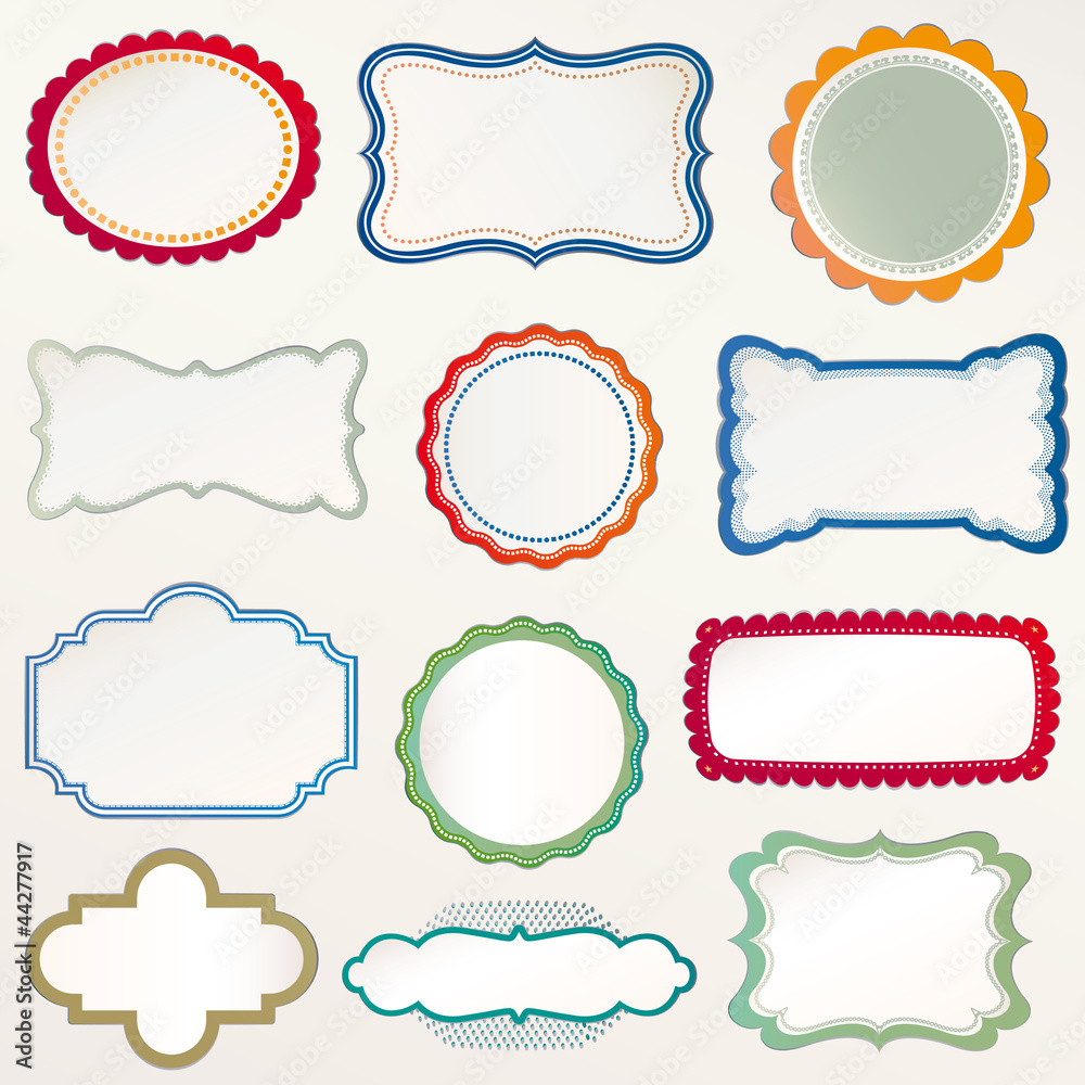 Vector Frame Set ornamental vintage decoration