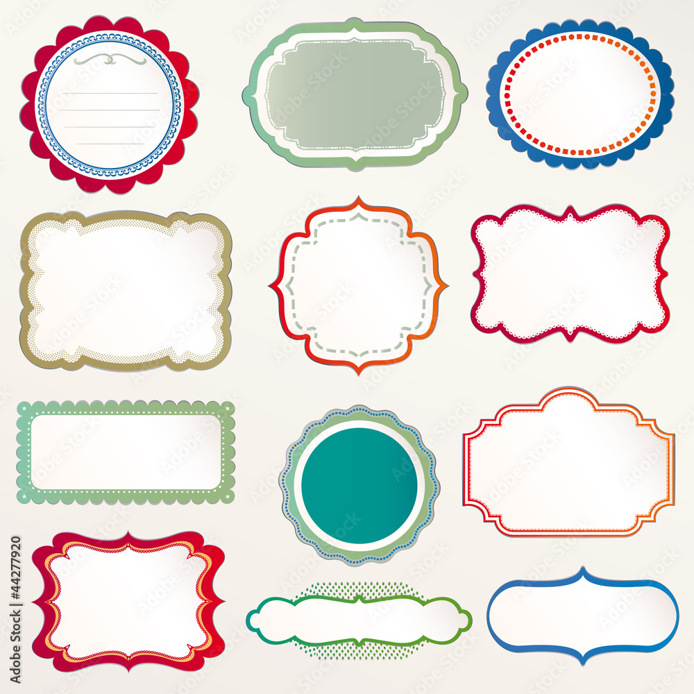 Vector Frame Set ornamental vintage decoration