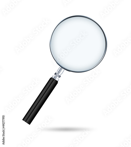 Magnifying glass isolated on white background