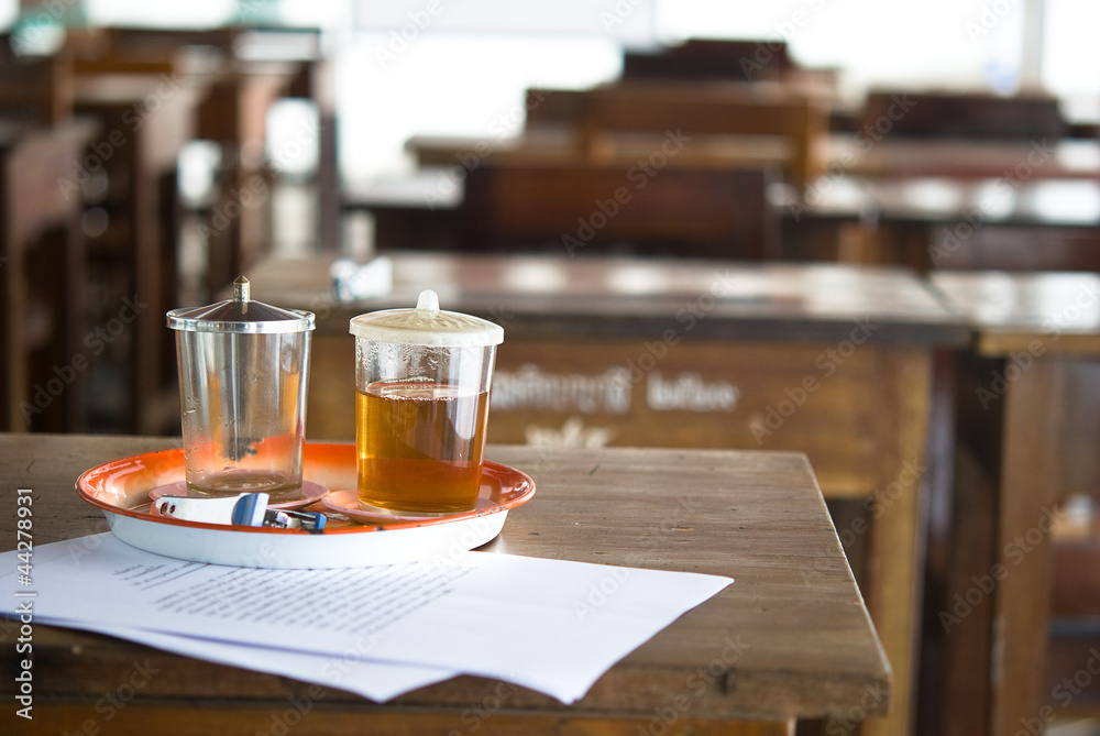 Tea on table at Monk Classroom Tea on table at Monk Classroom