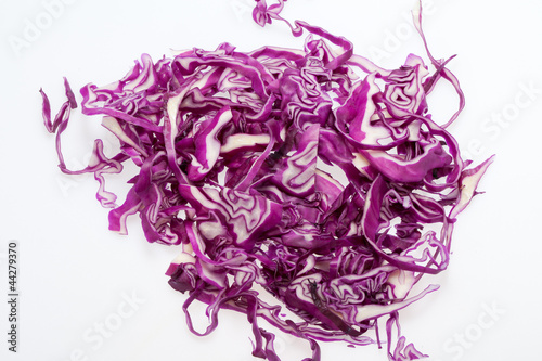 Red Cabbage on White Background