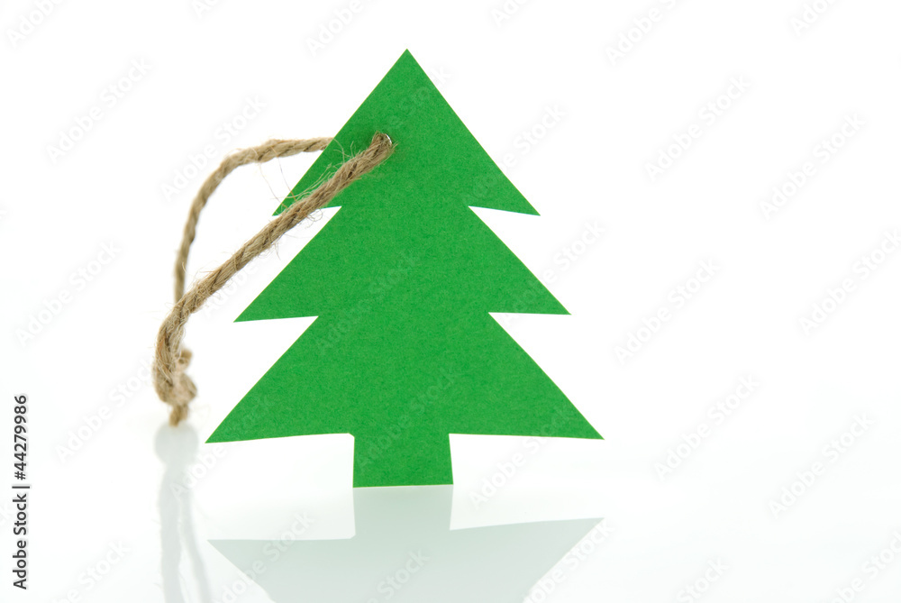 Obraz premium Weihnachtsbaum-Schild mit Textfreiraum