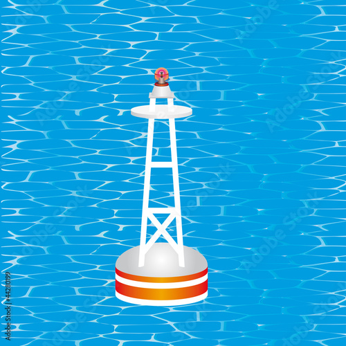 Nautical Buoy. Floating buoy on the Water