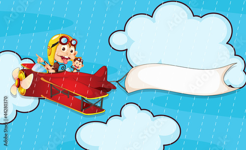 monkey in airplane.