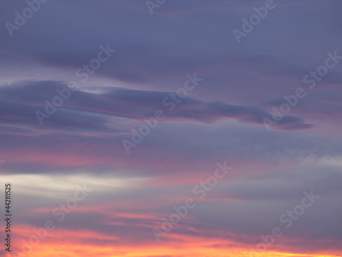 view of clouds at sunset