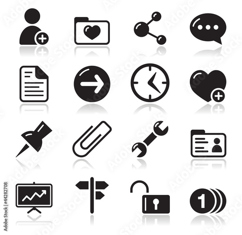Website navigation icons set