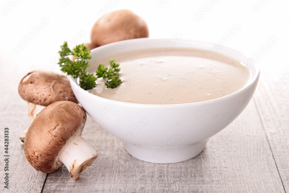 bowl of mushroom soup