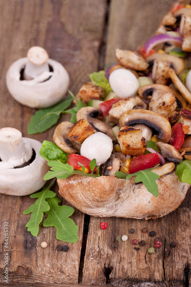 Fototapeta premium Ciabatta mit Champignon