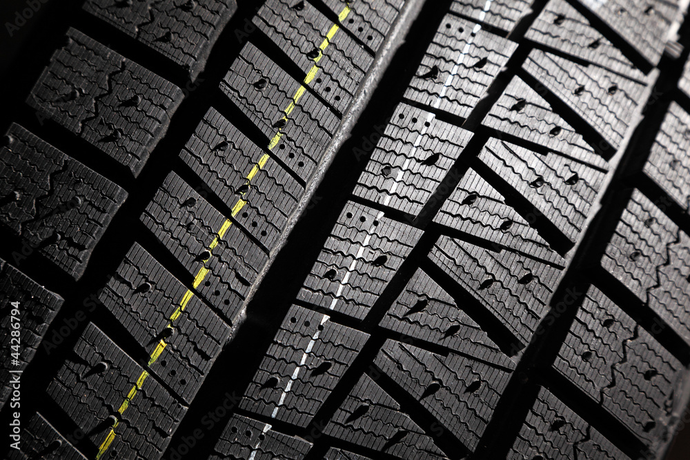 New winter car tire pattern. New winter car tire pattern.