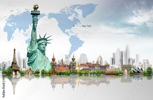 Travel concept, Liberty Enlightening the World