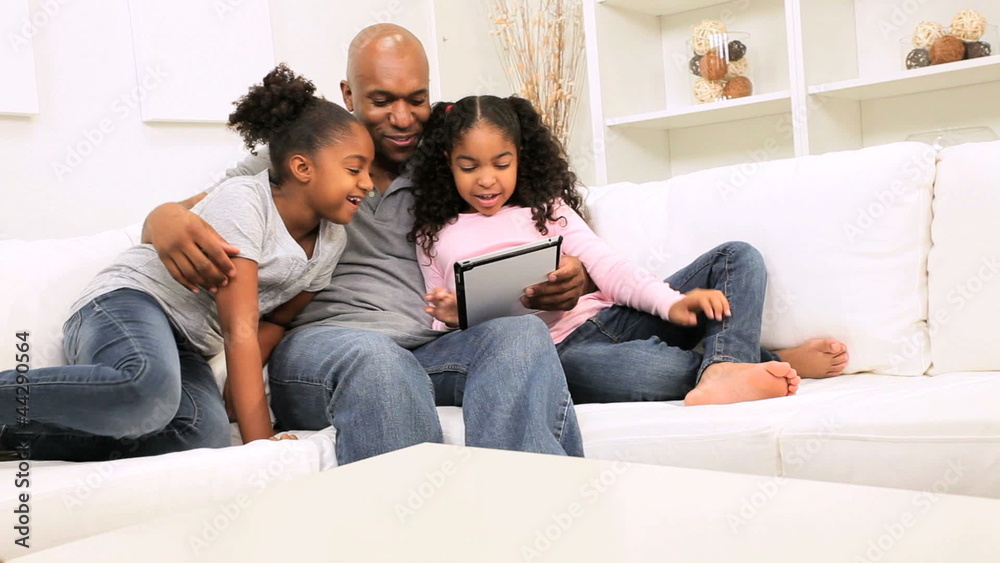 African American Single Parent Family Wireless Technology African American Single Parent Family Wireless Technology