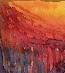 Fototapete Malerische Inspiration Künstlerischer Aquarell Hintergrund abstrakt  © bruniewska