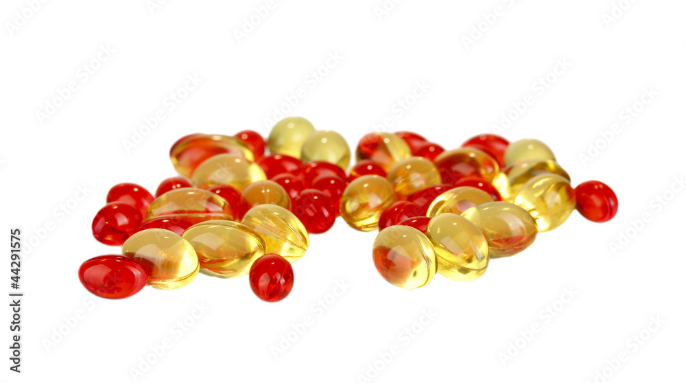 bright granules isolated on white bright granules isolated on white