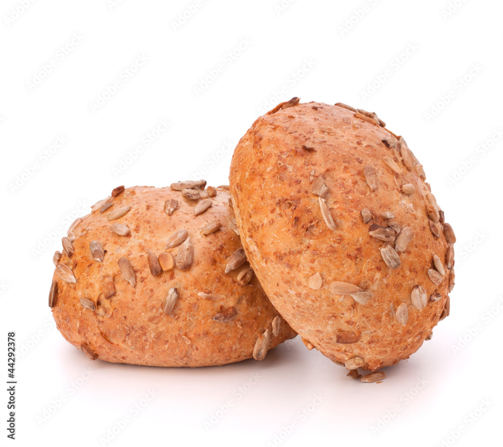 Two sandwich bun with sunflower seeds Two sandwich bun with sunflower seeds