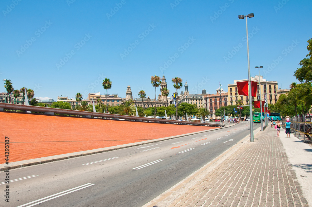 The road leading from Port Vell to Barceloneta.