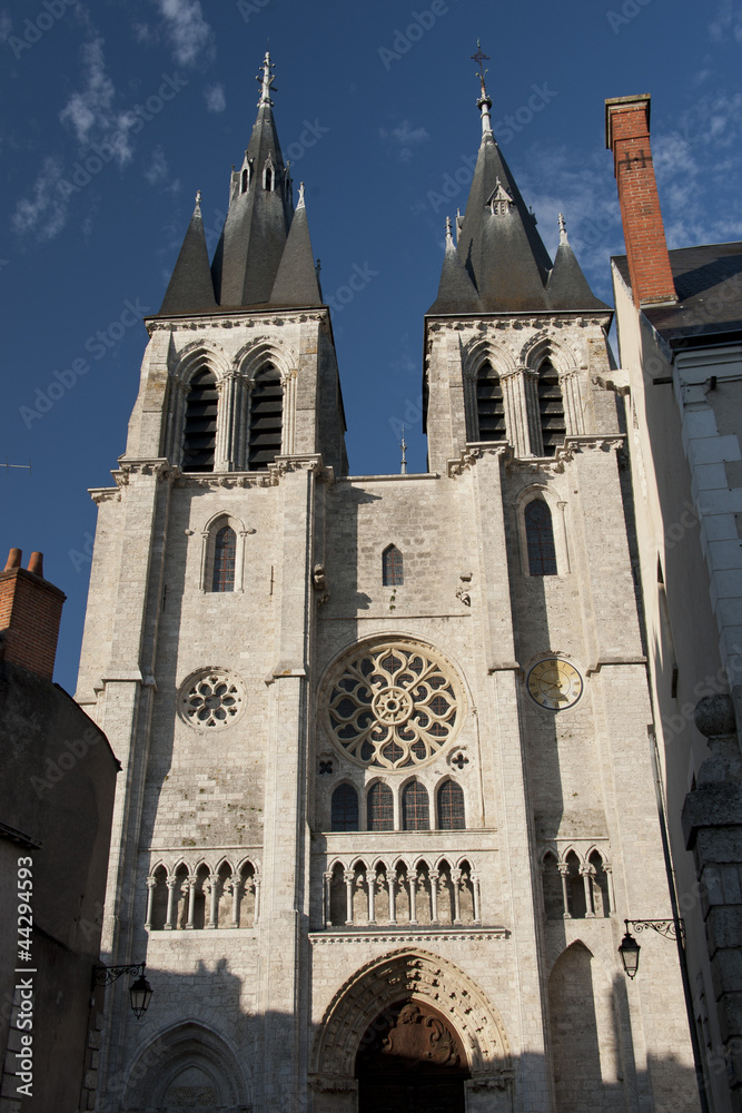facade of saint nicolas, in blois