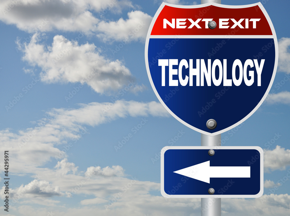 Technology road sign