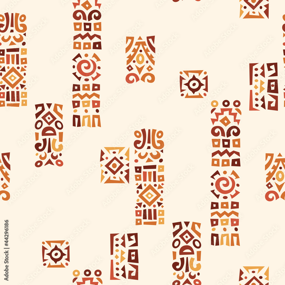 Ethnic African geometrically typical pattern