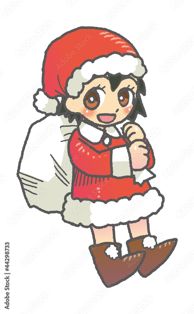 サンタ服の女の子 サンタ服の女の子
