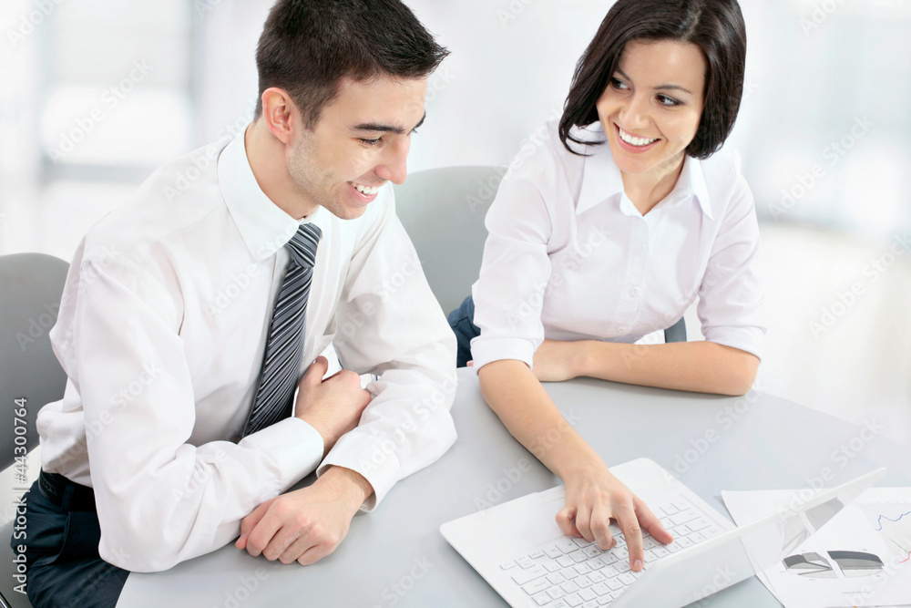 Business team working on their business project