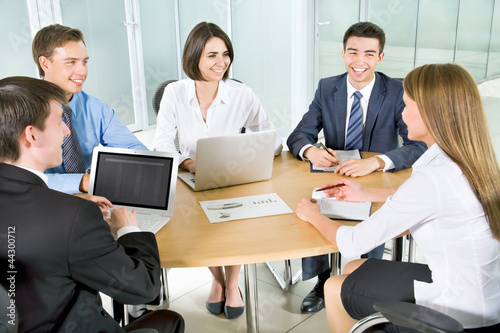 Young business people. Teamwork.