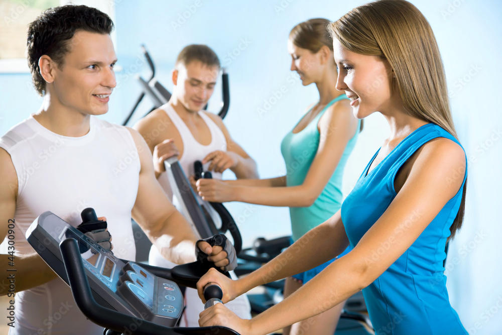 People on the treadmill. Fitness People on the treadmill. Fitness