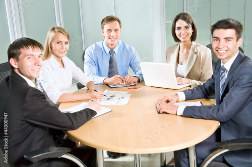 Business people with computer