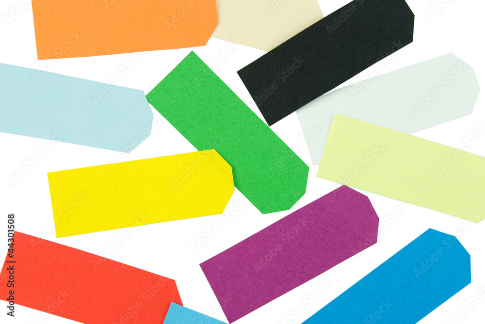 Viele bunte Etiketten Viele bunte Etiketten