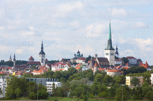 highest spire of Church of St. Olaf in Tallinn, Estonia