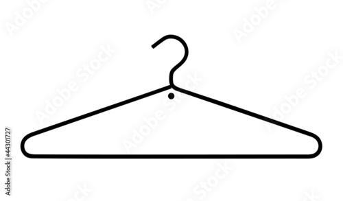 hanger in the shape of a question mark on white background