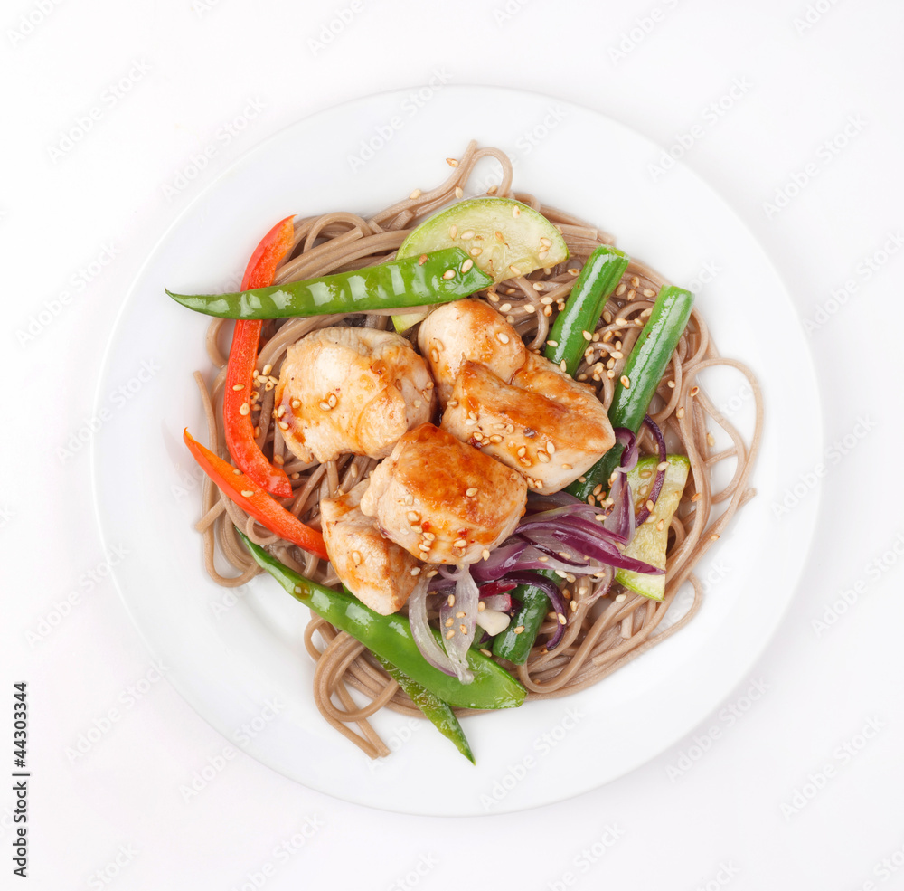 chicken with noodles and vegetables chicken with noodles and vegetables
