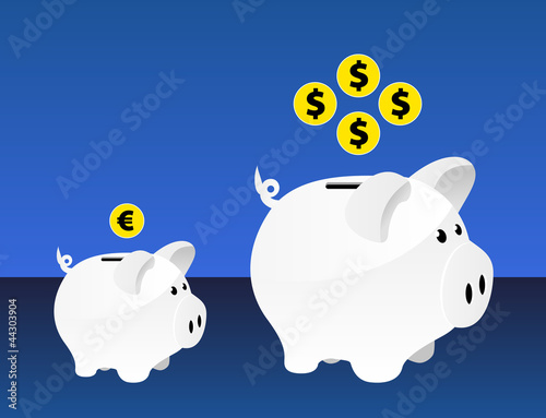 Tirelires Euro/Dollar