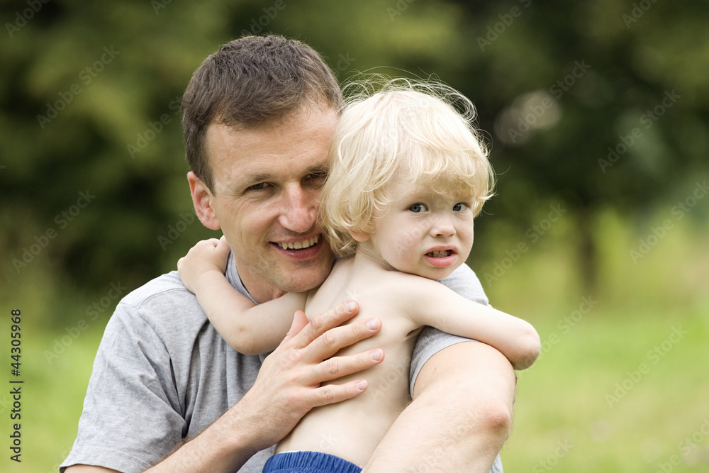 Fototapeta premium Happy father and son