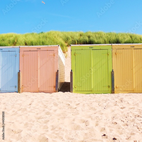 Wallpaper Mural Strandhäuschen in Pastellfarben Torontodigital.ca