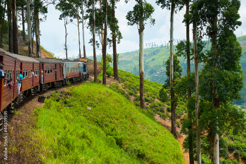 Riding by train in Sri Lanka