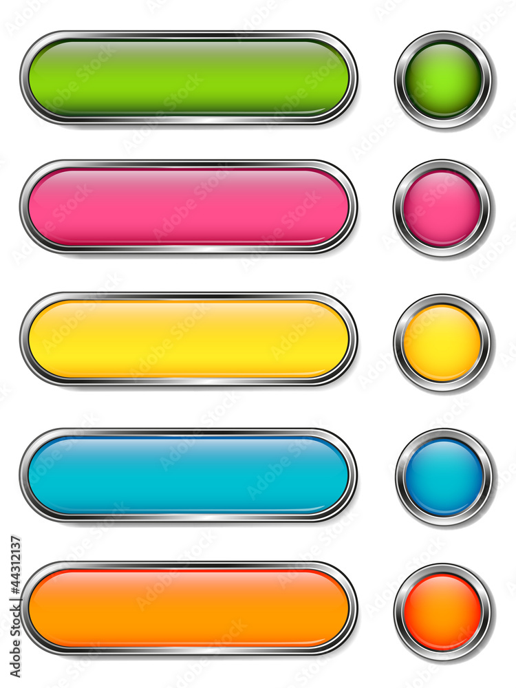 Vector set of blank web buttons Vector set of blank web buttons