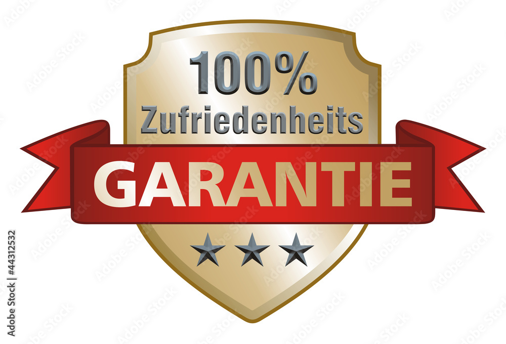 Schild Zufriedenheitsgarantie Schild Zufriedenheitsgarantie