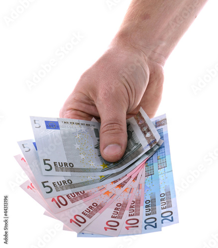 holding euros