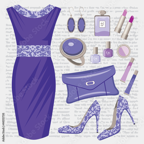 Fashion set with a dress
