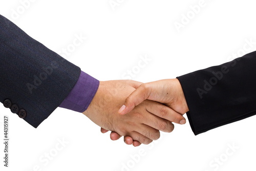 Man and woman shaking hand