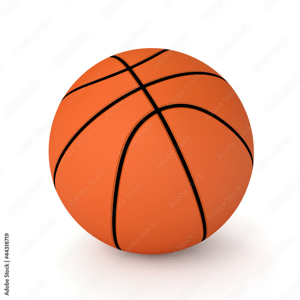 3d basket ball isolated on white background